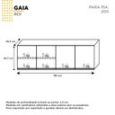 Ver imagem 2 de Armário Aéreo de Cozinha em Aço 200cm 3 Portas Gaia Branco