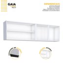 Ver imagem 3 de Armário Aéreo de Cozinha em Aço 200cm 3 Portas Gaia Branco