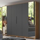 Ver imagem 4 de Guarda Roupa Com Pés 6 Portas 2 Com Espelhos Amendola