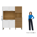 Ver imagem 3 de Armário de Cozinha 6 Portas 2 Gavetas Montesa Branco/Freijó/Supremo/Cp- Ripado
