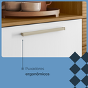 Ver imagem 7 de Armário de Cozinha 6 Portas 2 Gavetas Montesa Branco/Freijó/Supremo/Cp- Ripado