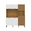 Ver imagem 2 de Armário de Cozinha 6 Portas 2 Gavetas Montesa Branco/Freijó/Supremo/Cp- Ripado