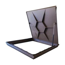 Tampão Tampa Casa de Maquina 80x80 com Rebaixo para Piso Aluminio Marrom - 2 Tampão Tampa Casa de Maquina 80x80 com Rebaixo para Piso Aluminio Marrom - 2