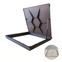 Ver imagem 6 de Tampão Tampa Casa de Maquina 80x80 com Rebaixo para Piso Aluminio Marrom