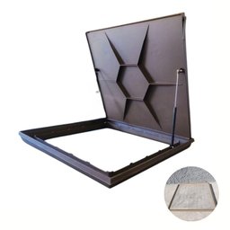 Tampão Tampa Casa de Maquina 80x80 com Rebaixo para Piso Aluminio Marrom - 6 Tampão Tampa Casa de Maquina 80x80 com Rebaixo para Piso Aluminio Marrom - 6