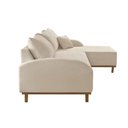 Ver imagem 6 de Sofá com Chaise Albano Fixo Lado Direito 250cm Creme Boucle