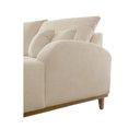 Ver imagem 4 de Sofá com Chaise Albano Fixo Lado Direito 250cm Creme Boucle