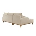 Ver imagem 2 de Sofá com Chaise Albano Fixo Lado Direito 250cm Creme Boucle