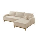 Ver mais imagens de Sofá com Chaise Albano Fixo Lado Direito 250cm Creme Boucle