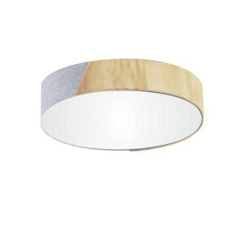 Plafon Luminária de teto decorativa para casa, MD-3076 nórdicas em tecido e madeira 3 lâmpadas - Rus