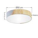 Ver imagem 2 de Plafon Luminária de teto decorativa para casa, MD-3076 nórdicas em tecido e madeira 3 lâmpadas - Rus