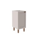 Ver imagem 1 de Balcão para Cozinha Modulada 40cm com 1 Porta Provençal Mdf Cor:fendi com Branco