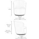 Ver imagem 5 de Poltrona Giratória Ouro Fosco Évora Poliéster Camel - Nexta Casa