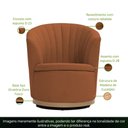 Ver imagem 3 de Poltrona Giratória Ouro Fosco Évora Poliéster Camel - Nexta Casa