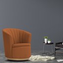 Ver imagem 2 de Poltrona Giratória Ouro Fosco Évora Poliéster Camel - Nexta Casa