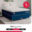 Ver imagem 5 de Cama Box Queen + Colchão Comfort Class Pillow Top 158x198cm Azul/suede Azul