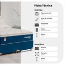 Ver imagem 3 de Cama Box Queen + Colchão Comfort Class Pillow Top 158x198cm Azul/suede Azul