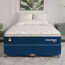 Ver imagem 6 de Cama Box Queen + Colchão Comfort Class Pillow Top 158x198cm Azul/suede Azul