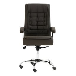 Cadeira Escritório Couro Presidente Molas Ensacadas Nr17 Califórnia Fratini Marrom - 4