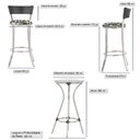 Ver imagem 2 de Kit de Mesa Bistrô com Tampo de Vidro Redondo 4 Banquetas em Alumínio e Fibra Sintética Preta