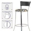 Ver imagem 4 de Kit de Mesa Bistrô com Tampo de Vidro Redondo 4 Banquetas em Alumínio e Fibra Sintética Preta