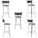 Ver imagem 5 de Kit de Mesa Bistrô com Tampo de Vidro Redondo 4 Banquetas em Alumínio e Fibra Sintética Preta