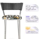 Ver imagem 3 de Kit de Mesa Bistrô com Tampo de Vidro Redondo 4 Banquetas em Alumínio e Fibra Sintética Preta