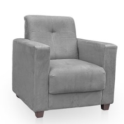 Poltrona Cadeira para Sala Confortável Reforçada Veneza Suede - 4