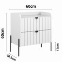 Ver imagem 7 de Mesa de Cabeceira Vênus 60cm Móvel 100% em Mdf Praticidade Ao Lado da Cama com 2 Gavetas