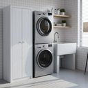 Ver imagem 1 de Armário Multiuso Lavanderia 2 Portas 60cm Multimóveis Cr30052 Branco