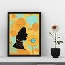 Quadro Decorativo Orixá- Oxum 33x24cm - com Vidro:madeira Preta - 2