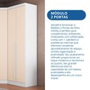 Ver mais imagens de Guarda-Roupa Modulado 2 Portas Infinity Branco/Line/Blush