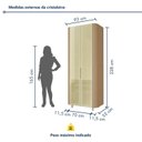 Ver imagem 3 de Cristaleira 2 Portas Vidro Reflecta Infinito 93cm 100% MDF Canto Curvo