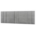 Ver imagem 3 de Cabeceira Estofada Cama Casal King Size com Led Moderna 200 Cm:linho Cinza