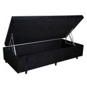 Ver imagem 3 de Cama Box Baú Solteiro Colchão Mola Ensacada Belos Sonhos + Box Sintético 61x88x188:Preto