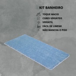 Tapete Passadeira 50x100 Class Quarto Peludo Azul Bebe - 3