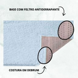 Tapete Passadeira 50x100 Class Quarto Peludo Azul Bebe - 5