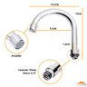 Tubo Bica Torneira Lavatório Arejador Fixo Inox Cromado - 4