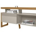 Ver imagem 2 de Rack Bancada P/ Tv até 70 Pol Esmeralda C/ 2 Portas e 3 Nichos 180cm Nature/off White - Linea