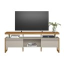 Ver imagem 3 de Rack Bancada P/ Tv até 70 Pol Esmeralda C/ 2 Portas e 3 Nichos 180cm Nature/off White - Linea