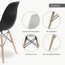 Ver mais imagens de Conjunto Mesa de Cozinha Prattica Industrial 90cm e 2 Cadeiras Eames F02 Nature/preto - Mpozenato