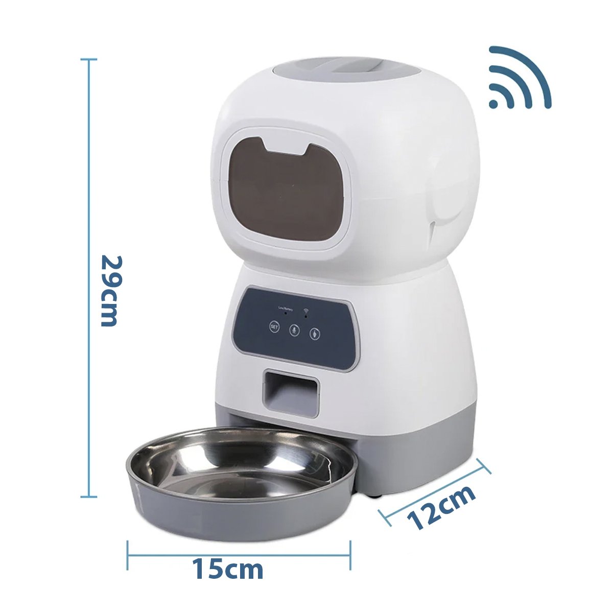 Alimentador Comedouro Wifi Automatico Smart Gato Pet Cachorro Cao Raçao Comida Programavel Wi-fi Pet - 2