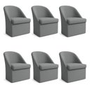 Ver imagem 1 de Kit 6 Poltronas Decorativas Malli Boucle - Pallazio Cor:Grafite