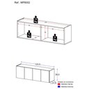 Ver imagem 3 de Aparador Buffet Suspenso 4 Portas Multimóveis Mp8002 Branco