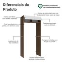 Ver imagem 3 de Porta-geladeira 103 Cm 1 Porta Basculante Rustic/branco Vik Madesa