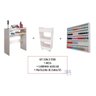 kit Manicure Mesa + Porta Esmaltes + Aparador Carrinho Auxiliar - AJL AJL STORE MESA MANICURE - 1