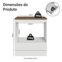 Ver imagem 3 de Balcão para Forno/Micro-Ondas 70 x 60 cm 1 Gaveta Branco Tampo Rustic Madesa