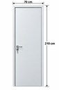 Ver imagem 3 de Kit Porta Madeira Premium 70x210cm Interna Branca Lado Esquerdo