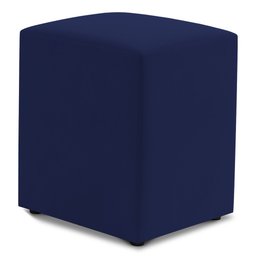 Puff Decorativo Sala de Estar Quadrado 36x47cm Suede Azul Marinho - Desk Design - 1