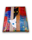 Ver imagem 4 de Quadro Decorativo em Acrílico Pintado a Mão para Decoração com 2 Gatinhos